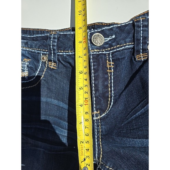 Series 31 Amethyst Jeans Embellished Mid Rise Cotton Blend Women's Sz. 11 ROSE - Picture 12 of 12